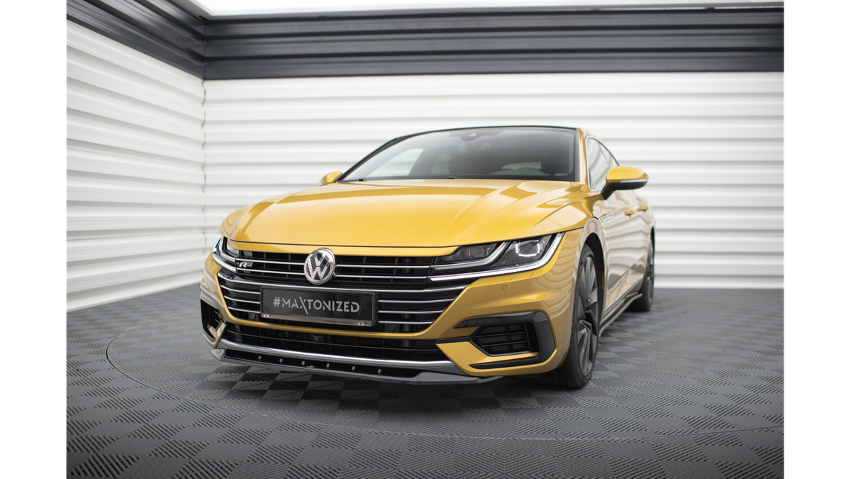 FRONT SPLITTER V 2 Volkswagen Arteon R Line Gloss Black Spoilering