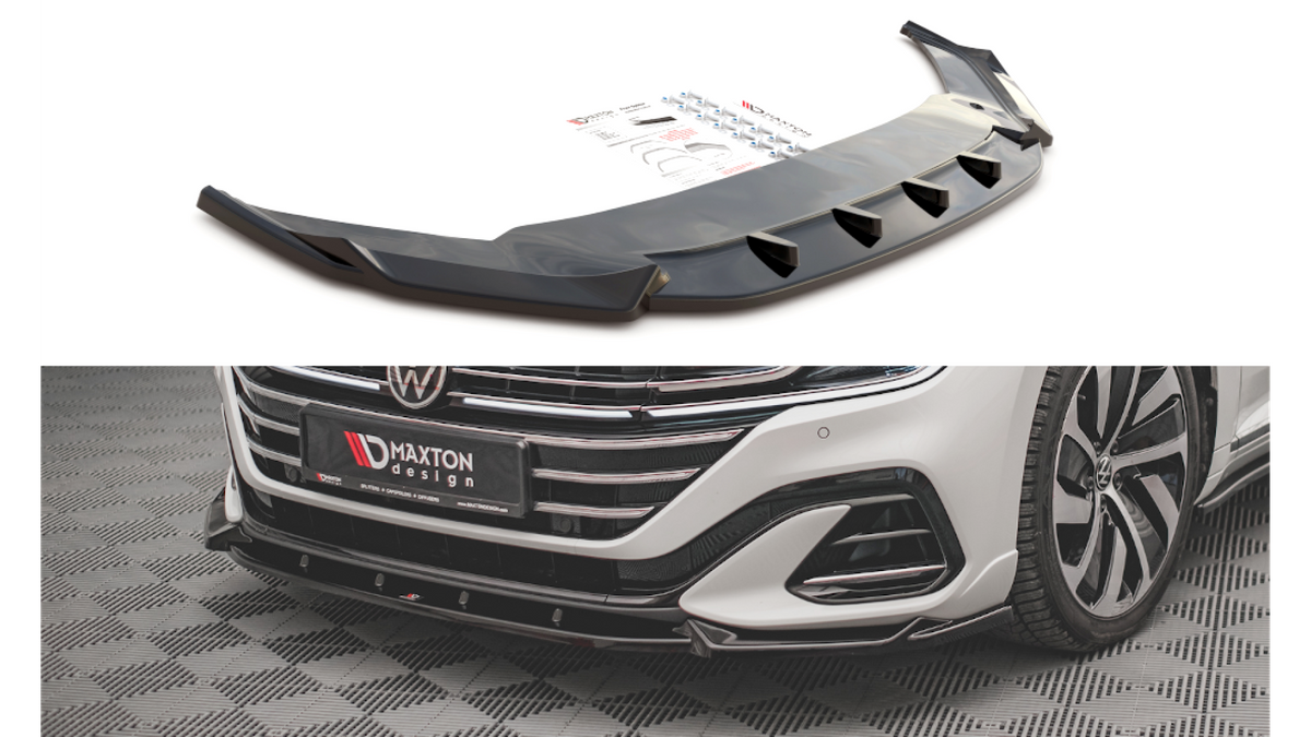 Front Splitter V Volkswagen Arteon R Line Facelift Gloss Black