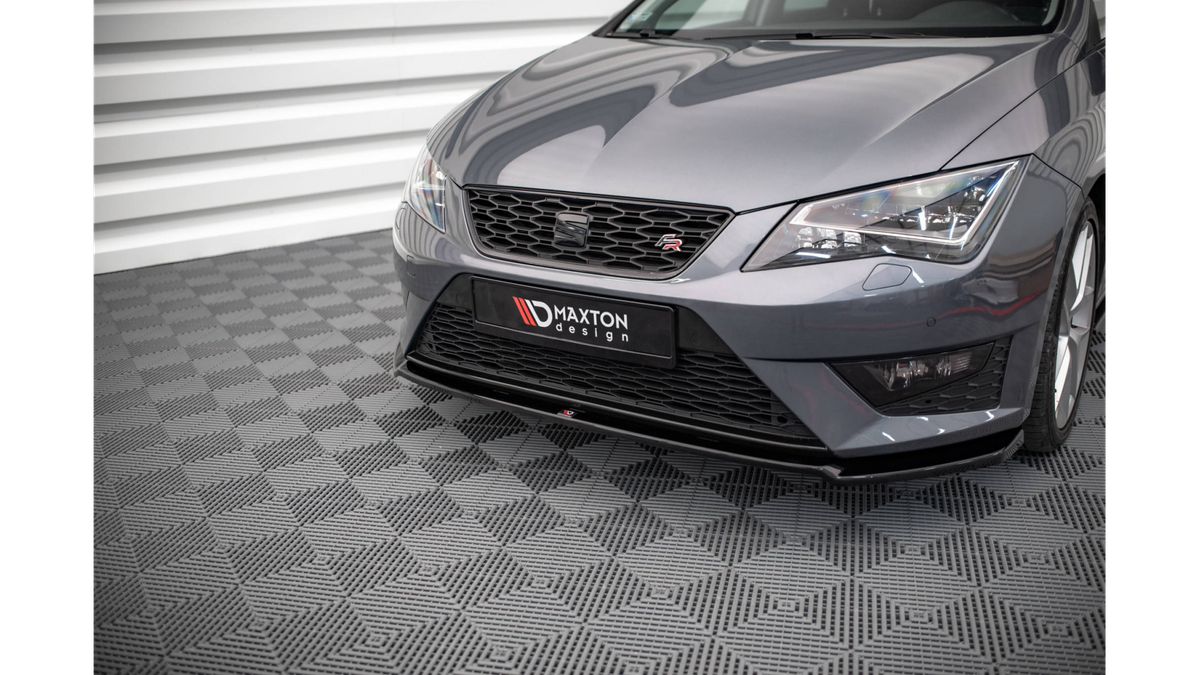 Front Splitter V Seat Leon Fr Cupra Mk Gloss Black Spoilering