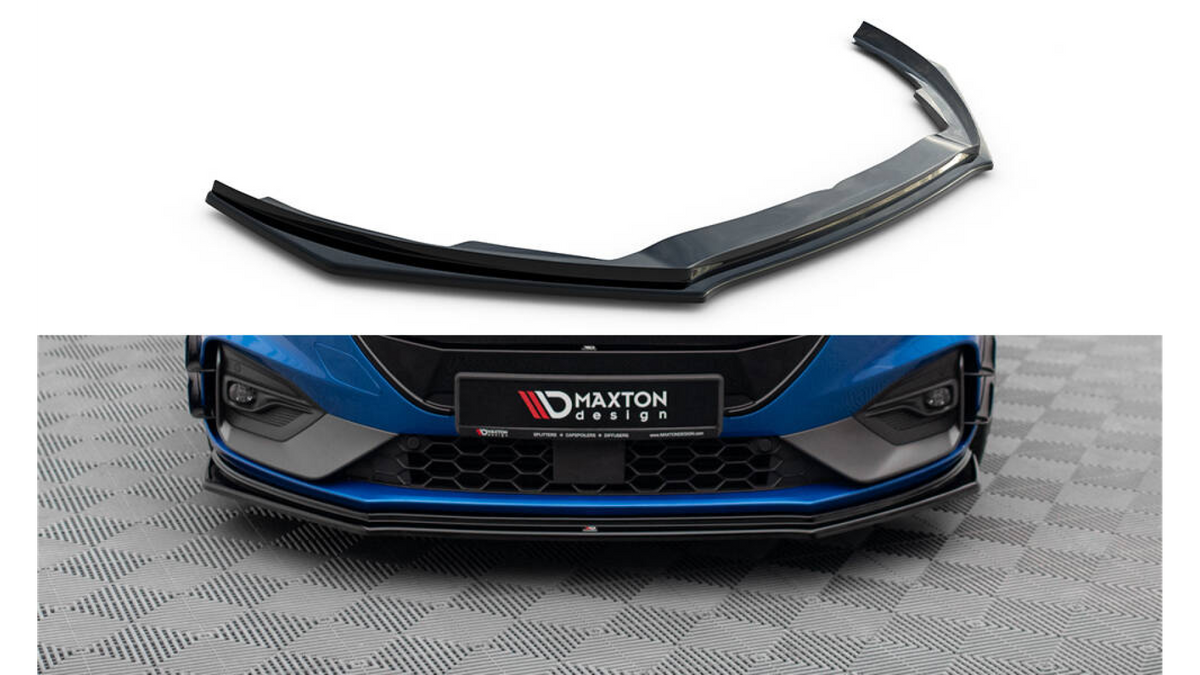 Front Splitter V Ford Focus St St Line Mk Gloss Black Spoilering