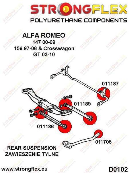 Rear Anti Roll Bar Bush Sport Suspension Polyurethanes Alfa Romeo