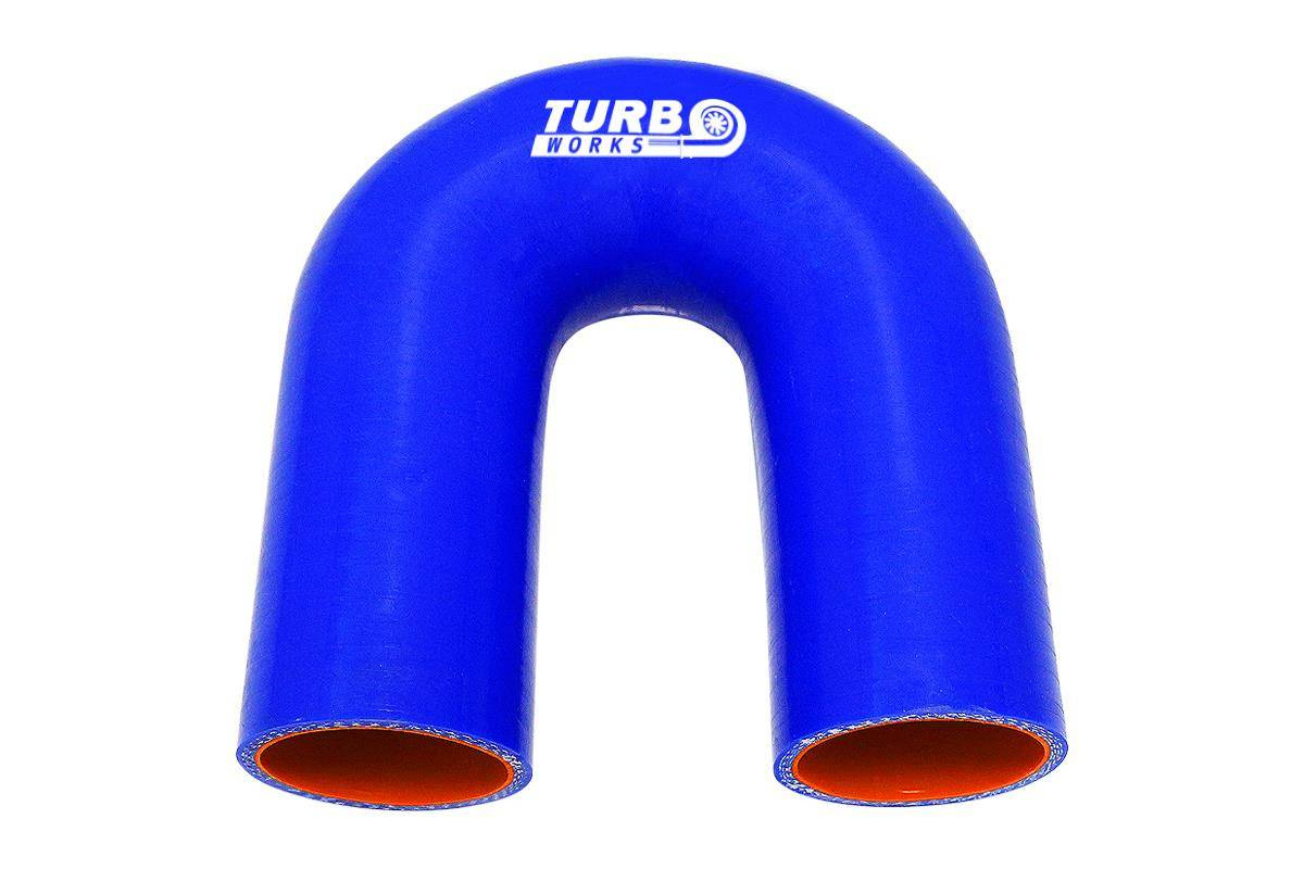 Kolanko 180st TurboWorks Pro Blue 45mm Niebieski PRO Silikony