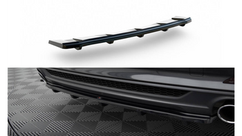 CENTRAL REAR SPLITTER Audi A5 F5 S-Line (with vertical bars) Gloss Black