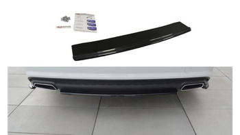 CENTRAL REAR SPLITTER Audi A6 C7 Avant S-line Facelift Gloss Black