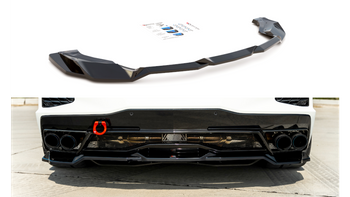 Central Rear Splitter Chevrolet Corvette C8 Gloss Black