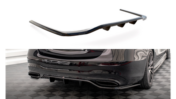 Central Rear Splitter (with vertical bars) Mercedes-Benz S AMG-Line W223 Gloss Black