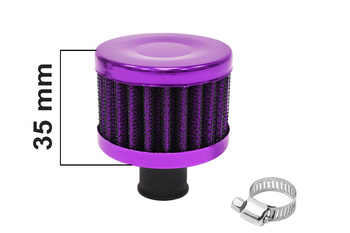 Crankcase Breather Filter 12mm Purple