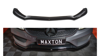 FRONT SPLITTER V.1 MERCEDES- BENZ C-CLASS W205 COUPE AMG-LINE Gloss Black