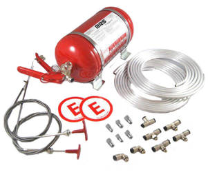 Fire extinguishing system RRS ECOFIREX FIA Mechanical 4,25l complete kit