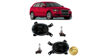 Fog Lights Set Smoke suitable for AUDI A3 (8P) Hatchback Sportback Convertible A4 B7 (8E) Sedan Avant 2004-2013