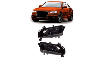 Fog Lights Set Smoke suitable for AUDI A4 B8 (8K) Sedan Avant Facelift 2011-2015