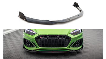 Front Splitter V.1 + Flaps Audi RS5 F5 Facelift Gloss Black