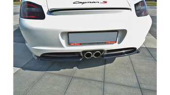 REAR SIDE SPLITTERS PORSCHE CAYMAN S 987C Gloss Black