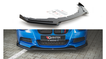 Racing Durability Front Splitter + Flaps BMW M135i F20 Black + Gloss Flaps
