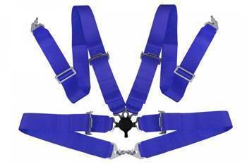 Racing seat belts 4p 3" Blue - Quick