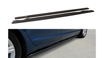 SIDE SKIRTS DIFFUSERS AUDI A6 C6 S-LINE (PREFACE/FACELIFT) Gloss Black
