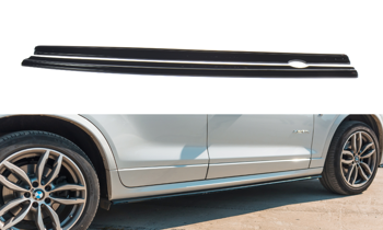 SIDE SKIRTS DIFFUSERS for BMW X3 F25 M-Pack Facelift - Gloss Black