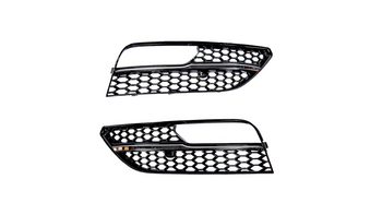 Sport Fog Light Covers Chrome & Black suitable for AUDI A3 (8V) Saloon Hatchback Sportback Convertible Pre-Facelift 2013-2016