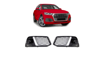 Sport Fog Light Covers Silver suitable for AUDI Q5 (FY) Pre-Facelift 2018-2021