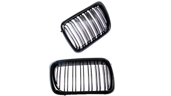 Sport Grille Dual Line Gloss Black suitable for BMW 3 (E36) Coupe Touring Compact Convertible Sedan Facelift 1996-1999