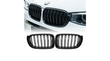 Sport Grille Dual Line Gloss Black suitable for BMW X3 (F25) X4 (F26) Facelift 2014-2018