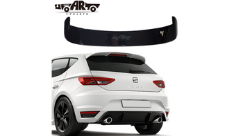 Sport Roof Spoiler Wing Gloss Black suitable for SEAT LEON (5F1) 2012-2019