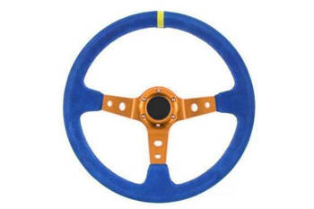 Steering wheel Pro 350mm offset:80mm Suede Blue