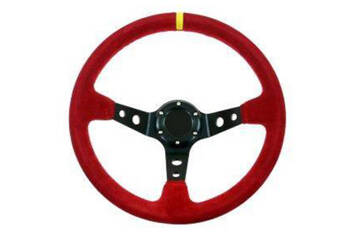 Steering wheel Pro 350mm offset:80mm Suede Red