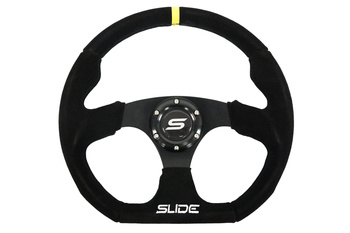 Steering wheel SLIDE 350mm offset:25mm Suede Yellow