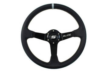 Steering wheel SLIDE 350mm offset:90mm Carbon Silver Strip