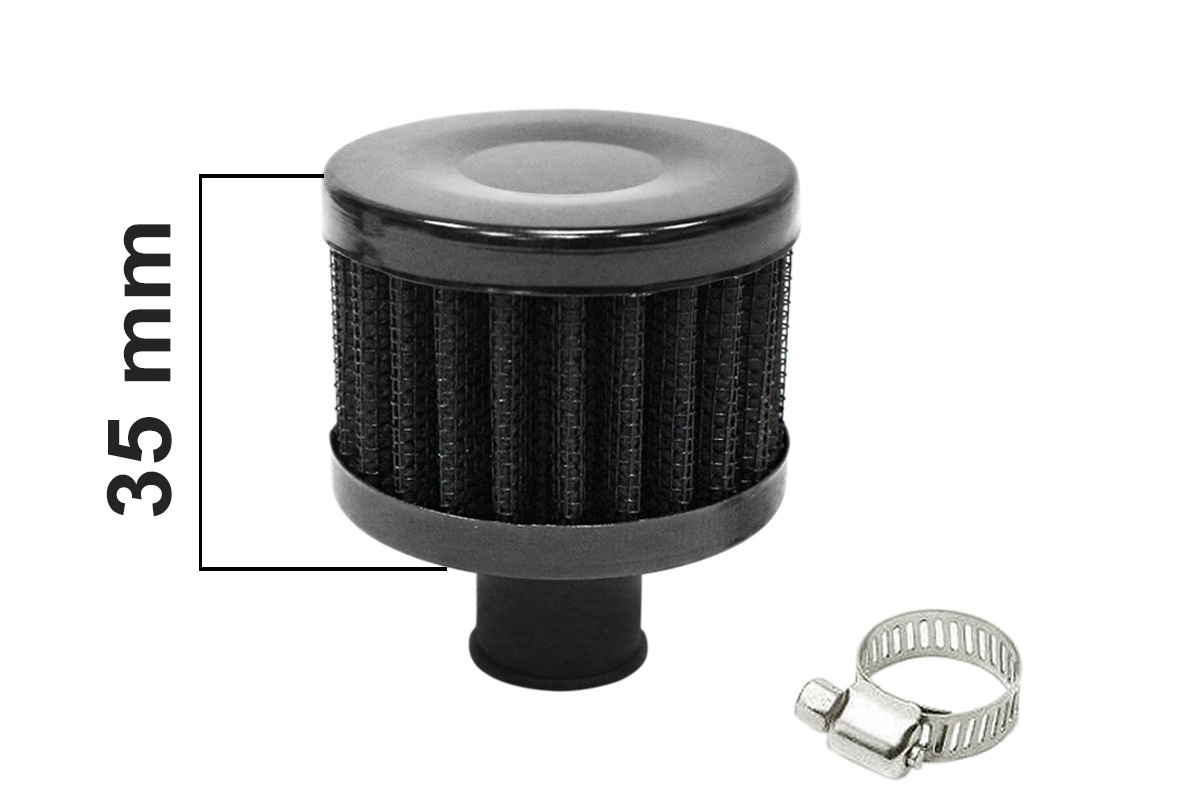 Crankcase Breather Filter 12mm Black Intake system \ Motorcycle