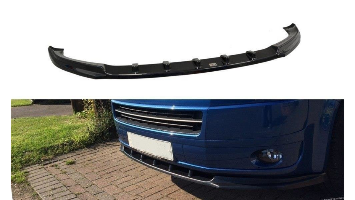 FRONT SPLITTER VW T5 (FACELIFT) Gloss Black | Spoilering \ Spoilering ...