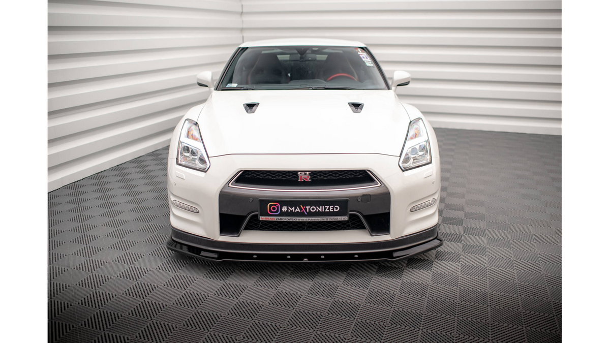 Front Splitter Nissan GTR R35 Facelift Gloss Black | Spoilering ...