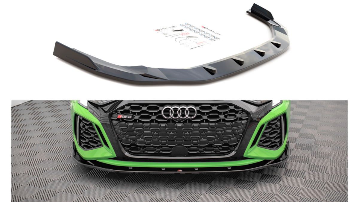 Front Splitter V.2 Audi RS3 8Y Gloss Black | Spoilering \ Spoilering ...