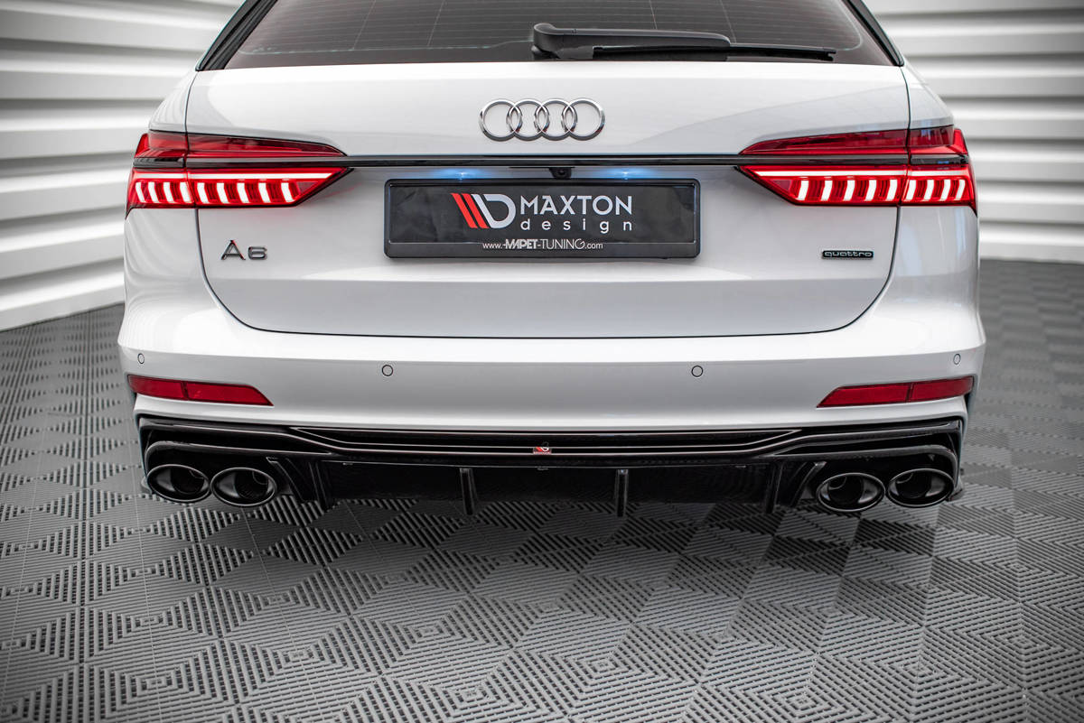 Rear Valance + Exhaust Ends Imitation Audi S6 / A6 S-Line C8 Gloss