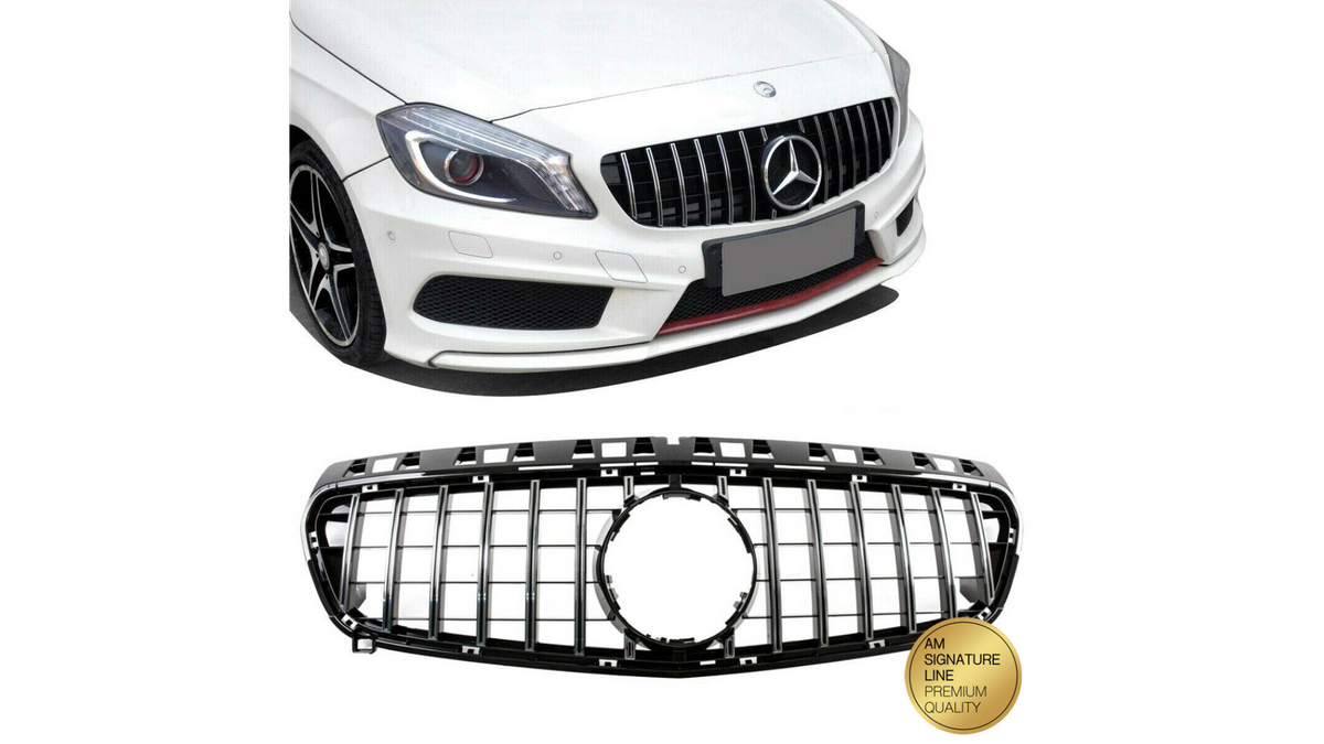 Sport Grille GT Chrome & Black suitable for MERCEDES A-Class (W176) Pre- Facelift 2012-2015, NEW PRODUCTS