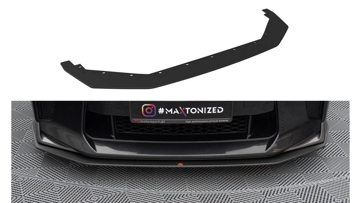 Street Pro Front Splitter Nissan GTR R35 Facelift Black | Spoilering ...