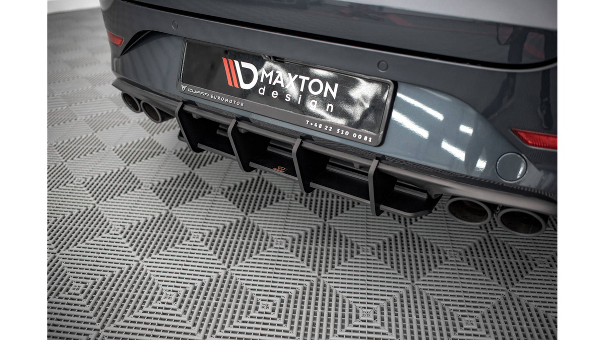 Street Pro Rear Diffuser Cupra Leon St Black Red Spoilering Spoilering Maxton Design Cupra