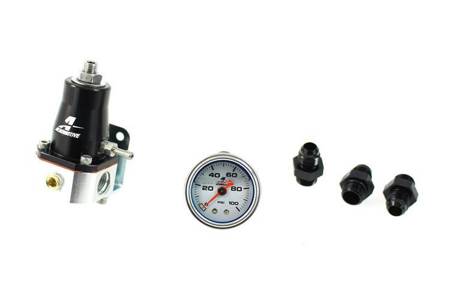 Aeromotive Fuel pressure regulator EFi 1000HP AN6 Silver + Wskaźnik