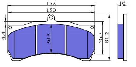 Brake Pads D2 Racing For Rotors up to 380MM