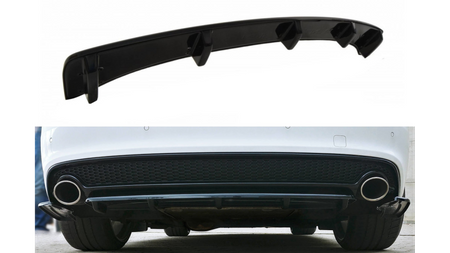 CENTRAL REAR SPLITTER AUDI A5 S-LINE FACELIFT (with a vertical bar) Gloss Black