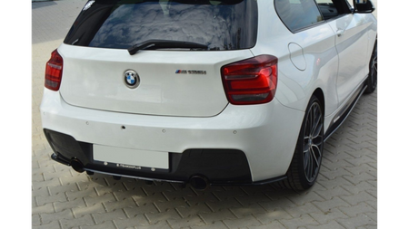 CENTRAL REAR SPLITTER BMW 1 F20/F21 M-Power (with vertical bars) Gloss Black