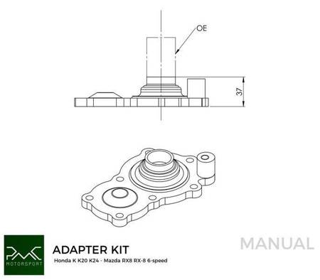 CNC Flywheel for conversion Honda K K20 K24 - Mazda RX-8 6-biegów - 240mm / 9.45" (F)
