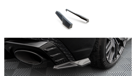 Carbon Fiber Rear Side Splitters Audi RSQ8 Mk1