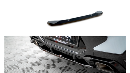 Central Rear Splitter for BMW X4 M-Pack G02 Facelift Gloss Black