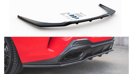 Central Rear Splitter (with vertical bars) BMW 8 Coupe M-Pack G15 Gloss Black
