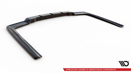 Central Rear Splitter (with vertical bars) Mercedes-Benz E63 AMG Sedan W212 Facelift Gloss Black