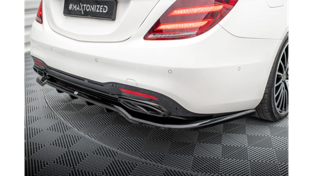 Central Rear Splitter (with vertical bars) Mercedes-Benz S AMG-Line W222 Facelift