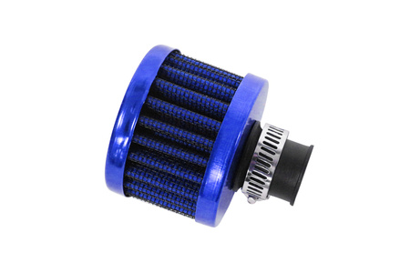Crankcase Breather Filter 12mm Blue
