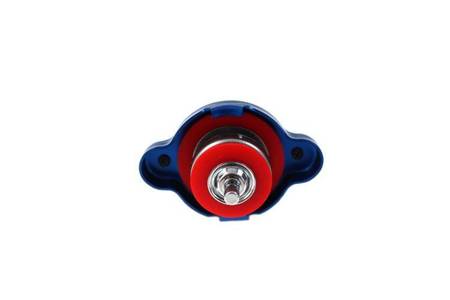 D1Spec Radiator cap with thermometer 28mm 0.9 Bar Blue